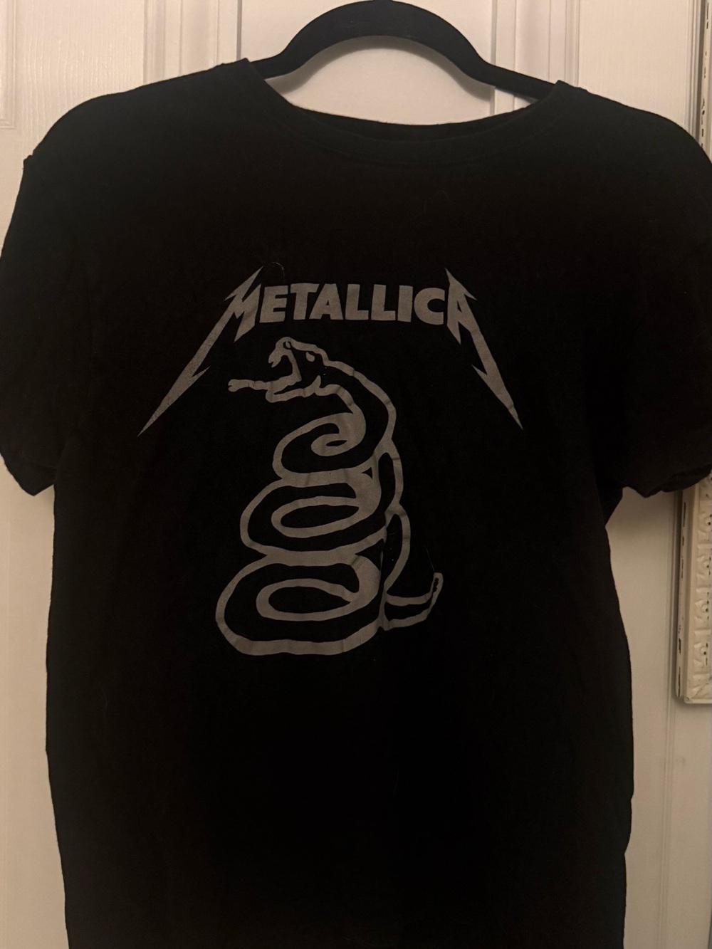 Black Metallica Graphic Snake Tee